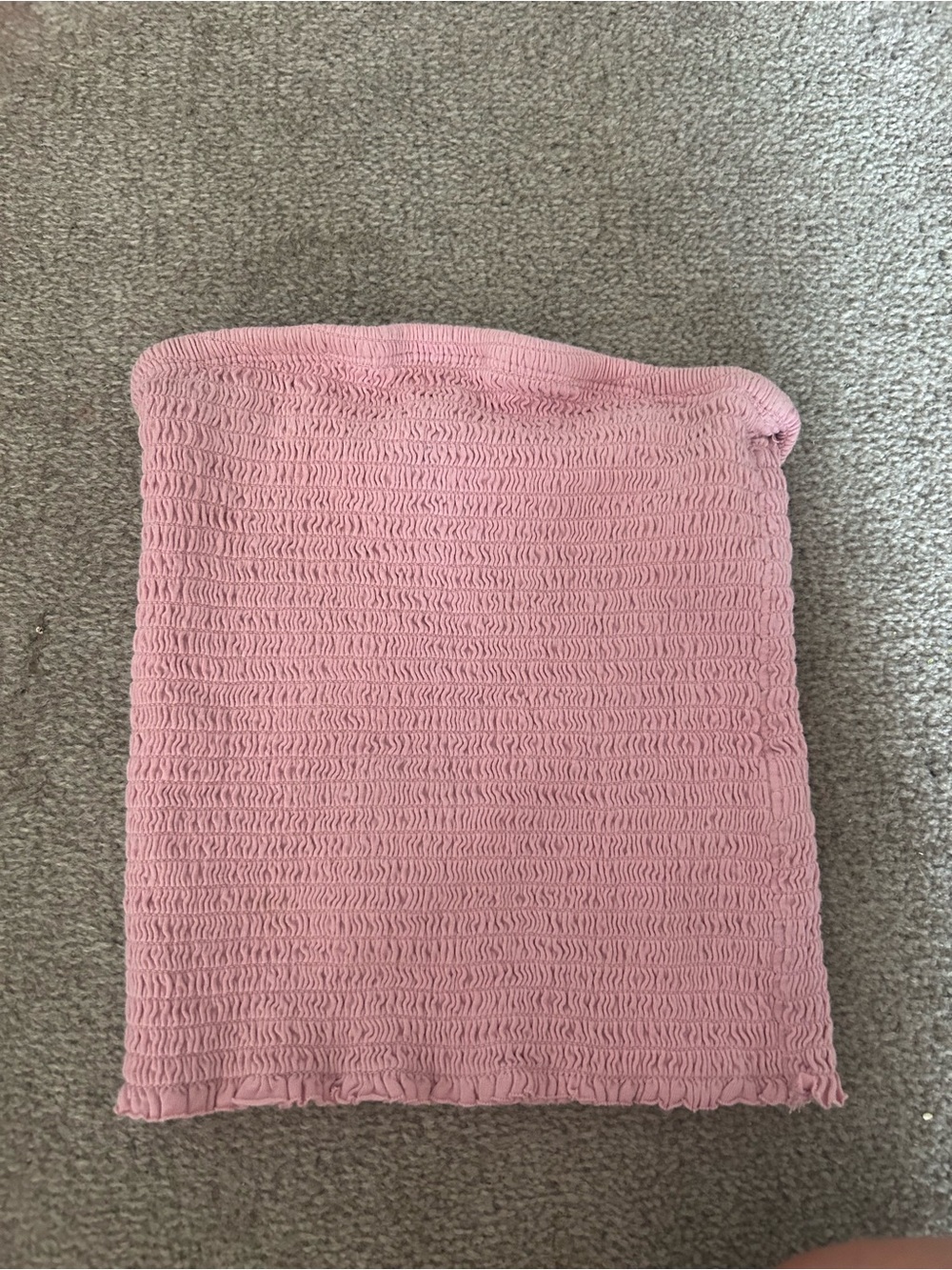 Garage Pink Smocked Mini Tube Skirt
